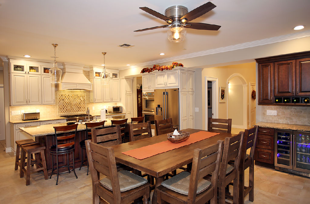 dual toned large kitchen remodel