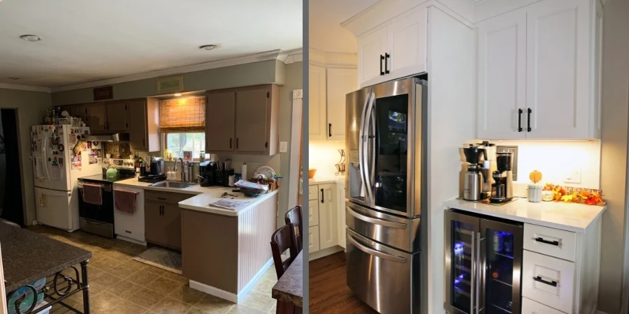 kitchen remodel before and after